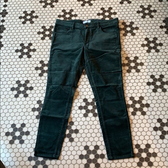 LOFT Green Felt Pants - Picture 1 of 3